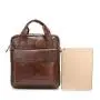 ZF376 Men Bag New Genuine Leather Briefcase Handbag Single Shoulder Crossbody Bag Business Youth Vertical Boy Shoulder Bag