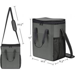 6 Bottle Wine Carrier Insulated Leakproof Padded Wine Cooler Carrying Tote Bag for Travel Camping and Picnic