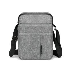 Men's casual crossbody bag with large capacity four layer canvas shoulder bag