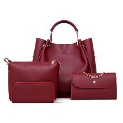 2022 New Womens Handbag Lichee Handbag Sling Bags Wallet Lady Women Ladies Luxury Purses Shoulder Bags 4 Pieces Handbag Bag Set