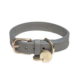 Brass Hardware Rust-Proof Leather Belt Adjustable Leather Belt Classic Pet Collar Leather