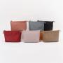Keymay Custom High Quality Multi-color Embroidery Letter Waterproof Make up Organizer Leather Makeup Bag PU Cosmetic Bag