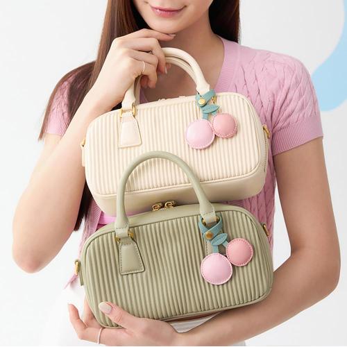 2024 Bags For Women Vintage Stylish Pleat Pu leather Private zipper Vertical Stripes Fold Fashion Women Handbags Crossbody bag