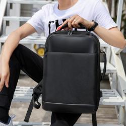 Large-Capacity Double-Layer Notebook Laptop Backpack Simple Business Travel Backpack Waterproof with Zipper Gift Printing