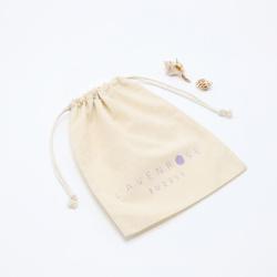 High Quality Organic Cotton Gift Packaging Custom Logo Dust Drawstring Bag Natural Cosmetic Cotton Makeup Pouch
