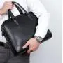 High Quality Genuine Leather Handbag Shoulder Bag 14 Inches Business Laptop Bag Mens Leather Briefcases