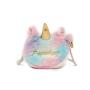 Wholesale cartoon unicorns plush toy backpack Girls' dressing mobile phone coin purse shoulder oblique span plush small bag