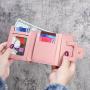 wholesale Factory Ladies wallet short small tri-fold money clip fashion simple clutch bag leather women's wallets coin purse
