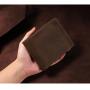 ZR250 New Vintage Crazy Horse Leather Men's Wallet Short Fashion Genuine Leather Money Clip Layer Cowhide Simple Clip