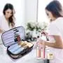Gelory Reusable Makeup Brush Holder Organizer Bag Portable Cosmetic Toiletry Bag With Handle Strap