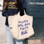 Gelory Wholesale Japanese Students Large Capacity Portable Cloth Bags Custom Logo Canvas Single Shoulder Bag