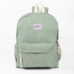 CHANGRONG Custom 15.6 Inch Travel Sports Corduroy backpack school bags