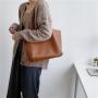 2024 women hand bags fashion luxury purse handbags shoulder shopping Simple pure color ladies tote bag Set