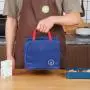 HR076 Working Waterproof Lunch Box Bag Aluminum Foil Cloth Picnic Handbag School Heat Preservation Camping Household Bento Bag