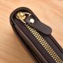 ZF220 Men Wallet Short Retro Fashion Zip Bag Multi-card Position Large Capacity Pop Card Bag Daily Carry PU Leather
