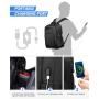 LOVEVOOK 15.6 17 Inch Waterproof Travel Backpack with USB Port Mens Anti-theft College School Bookbag Laptop Backpack for Men