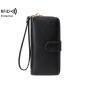 HR147 New RFID Anti-theft Brush Women's Wallet PU Soft Leather Multi Card Zipper Card Holders Multifunctional Mobile Handbag