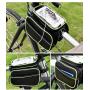 ZF153 PU Bike Bags Mountain Waterproof Mobile Phone Crossbar Hanging Bags Saddle Cycling Gear Accessories Front Beam Bags