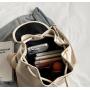 ZR603 New Women Bag Backpack Fashion Girl White Pleasure PU Leather Waterproof Schoolbag Female Flip Cover Versatile Travel Bag