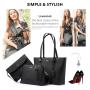 LOVEVOOK 2023 Brands Designer PU Leather Ladies Shoulder Hand bag 3 pcs Large Cute Women Tote Bags Luxury Purse and Handbags Set