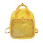 Factory customized leather women ita backpack with clear PVC window pins display custom ita bag