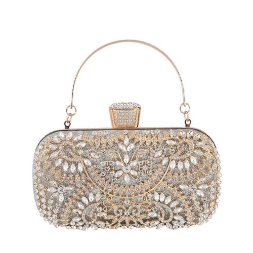 New Luxury 2022 Dinner Bag European And American Ladies Handbag Diamond Banquet Clutch Bag Elegant Crystal Evening Bag