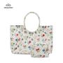 Tote Beach Bags Colorful Large Capacity Cosmetic Bag With Handbag Waterproof Flower Make Up Pouch for Lady