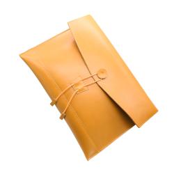 Fireproof Document Bag Genuine Leather File Folder Envelope A4 Paper Portfolio Case