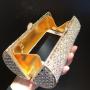 NEW Ladies Rhinestone Shoulder Sparkly Clutch Purse Luxury Evening Roll Crystal Bag