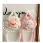 Plush doll bag oblique cross cartoon animal shape pig bag cute Beibei pig doll plush bag