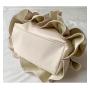 New arrival soft leather shoulder bag fashion design ruffled edges for pleated bags gray handbag ladies bag