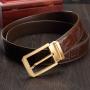 High Quality Mens Belt Pin Buckle Belt Cinturones Hombre Genuine Leather Crocodile Belts For Men