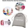 Gelory Factory OEM Custom Logo Eco Cotton Travel Hair Dryer Drawstring Bag Container Hairdryer Bag