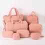Keymay RTS Multi-color High Quality S M L XL Gold Zipper Girls Plush Teddy Sherpa Makeup Bag Sherpa Pouch Sherpa Cosmetic Bags
