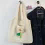 New Women's Shoulder Bag Fresh Flowers Cartoon Pattern Canvas Bag for Shopping