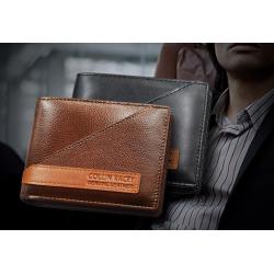 HR728 Genuine Cow Leather Vintage Men Wallets Organizer ID Card Holders Casual Fashion Short Purse Cowhide Leather Clutch Wallet