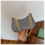 Simple fashion design solid color women's bag 2024 summer new chain sling cross shoulder bag