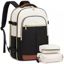 LOVEVOOK large Flight Approved 40L carry on backpack Fits 15.6 17in Laptop travel work weekender backpacks with 2 Packing Cubes