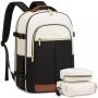 LOVEVOOK large Flight Approved 40L carry on backpack Fits 15.6 17in Laptop travel work weekender backpacks with 2 Packing Cubes