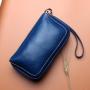 Carteras De Mujer Marca Mano Bolsos Y Carteras Genuine Leather Wristlet Clutch Wallet Phone Case For Women 2022 Ladies Purses