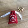Small Cotton Jewelry Packaging Bag Soft Red Cotton Jewelry Packaging Pouch