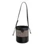 New Style Design Stitching Canvas PU Leather Handbag Retro Hand Bags Ladies Luxury Shoulder Bucket Bag