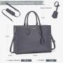 LOVEVOOK 2pcs Custom logo 15.6 In Portable Waterproof PU leather Laptop Tote bag Work Bag for Women Handbag Computer Briefcase
