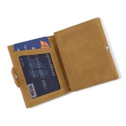 Custom Minimalist Business Card Wallet Pu Leather Credit Card Holder Men Card Holder With Metal Zipper Pocket And RFID Blocking