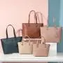 LOVEVOOK New Style 2pcs/set Fashion Handbags Ladies PU Leather Shoulder Bags Shopping Tote Satchel Purse Set for Women