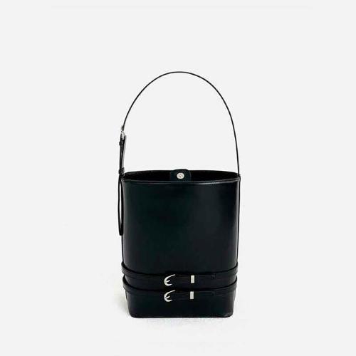 Wholesale Customized Logo Luxury Handbags Plain Leather Crossbody Bags Fashionable Bucket Bags For Women
