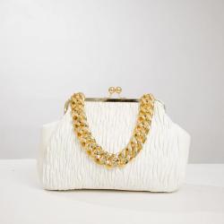 Hot Selling European And American Vintage Printed Gold Chain Embossed Cloud Bag Single Shoulder Bag Handbag