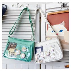 Manufacturer PU leather Clear Ita bag In Stock Pin Display Crossbody Ita Bag for Wholesale
