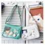 Manufacturer PU leather Clear Ita bag In Stock Pin Display Crossbody Ita Bag for Wholesale