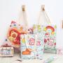 Hot Selling Reusable Natural Cotton Cute Cartoon Shopping Canvas Tote Bag Custom Logo Printed Wholesale